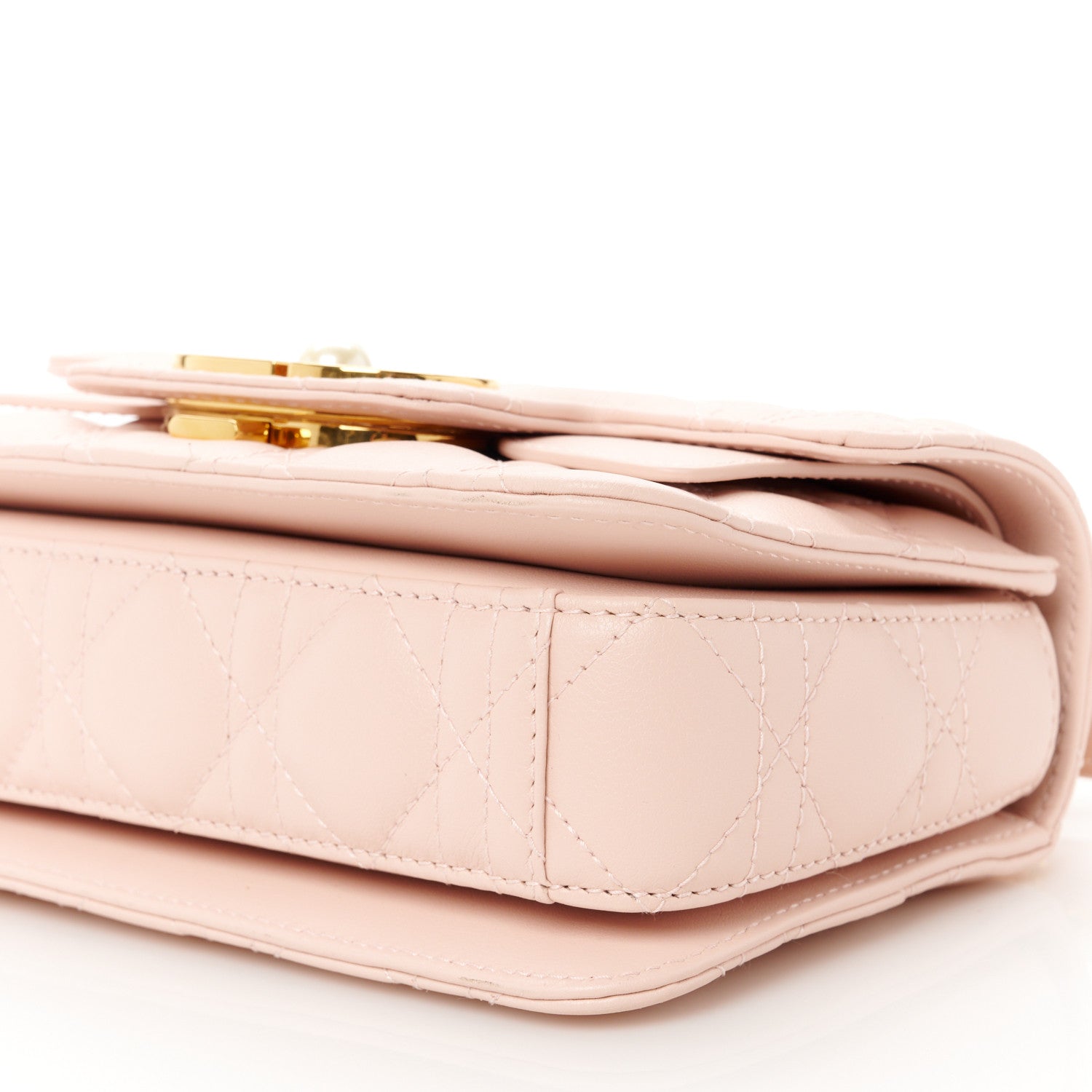 Christian Dior Lambskin Cannage Mini Jolie Top Handle Bag Powder Pink 10 of 10