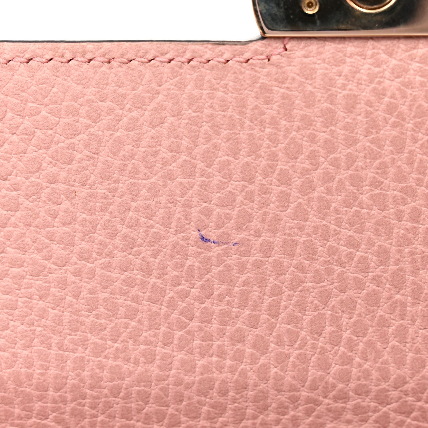 Dollar Calfskin Interlocking G Chain Wallet Soft Pink