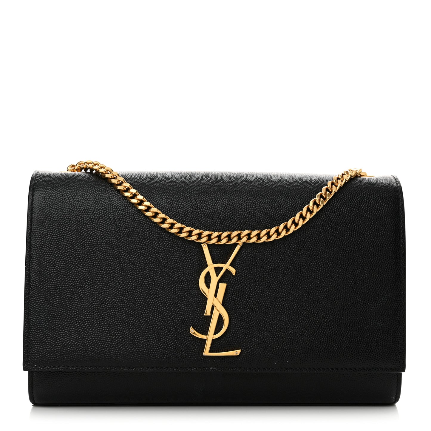 Grain De Poudre Medium Classic Monogram Kate Satchel Black