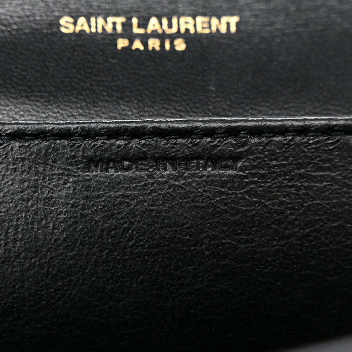 Calfskin Crocodile Embossed Monogram Uptown Chain Wallet Black