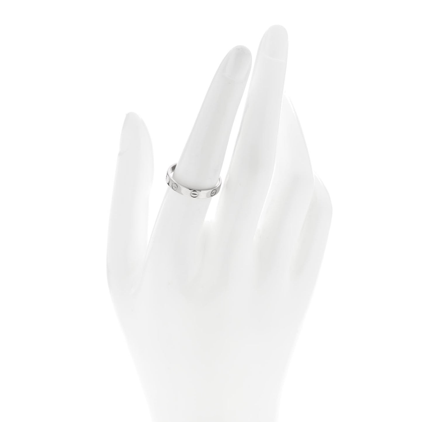 18K White Gold 3.5mm LOVE Wedding Band Ring 56 7.5
