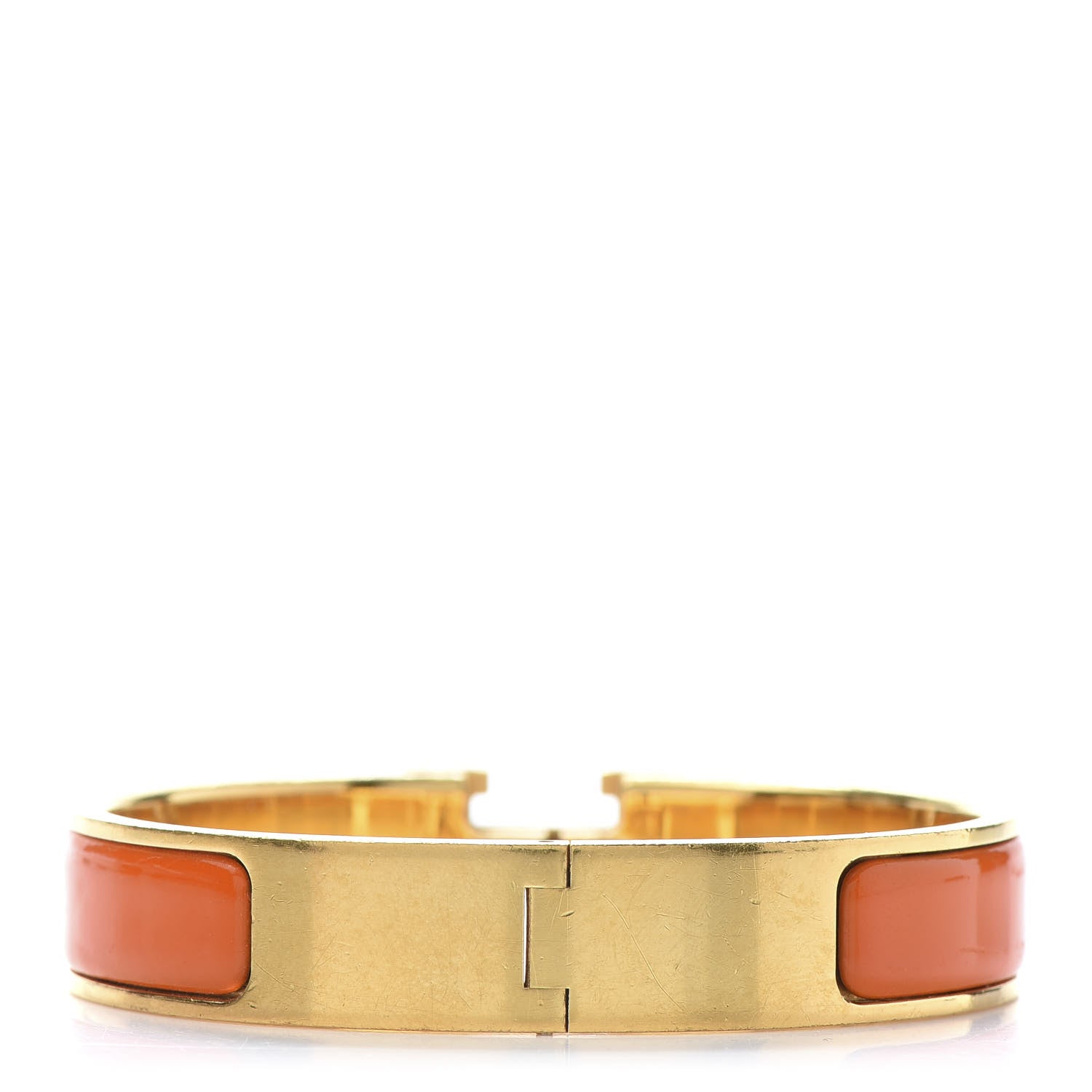 Hermes Enamel Narrow Clic Clac H Bracelet PM Orange 3 of 5