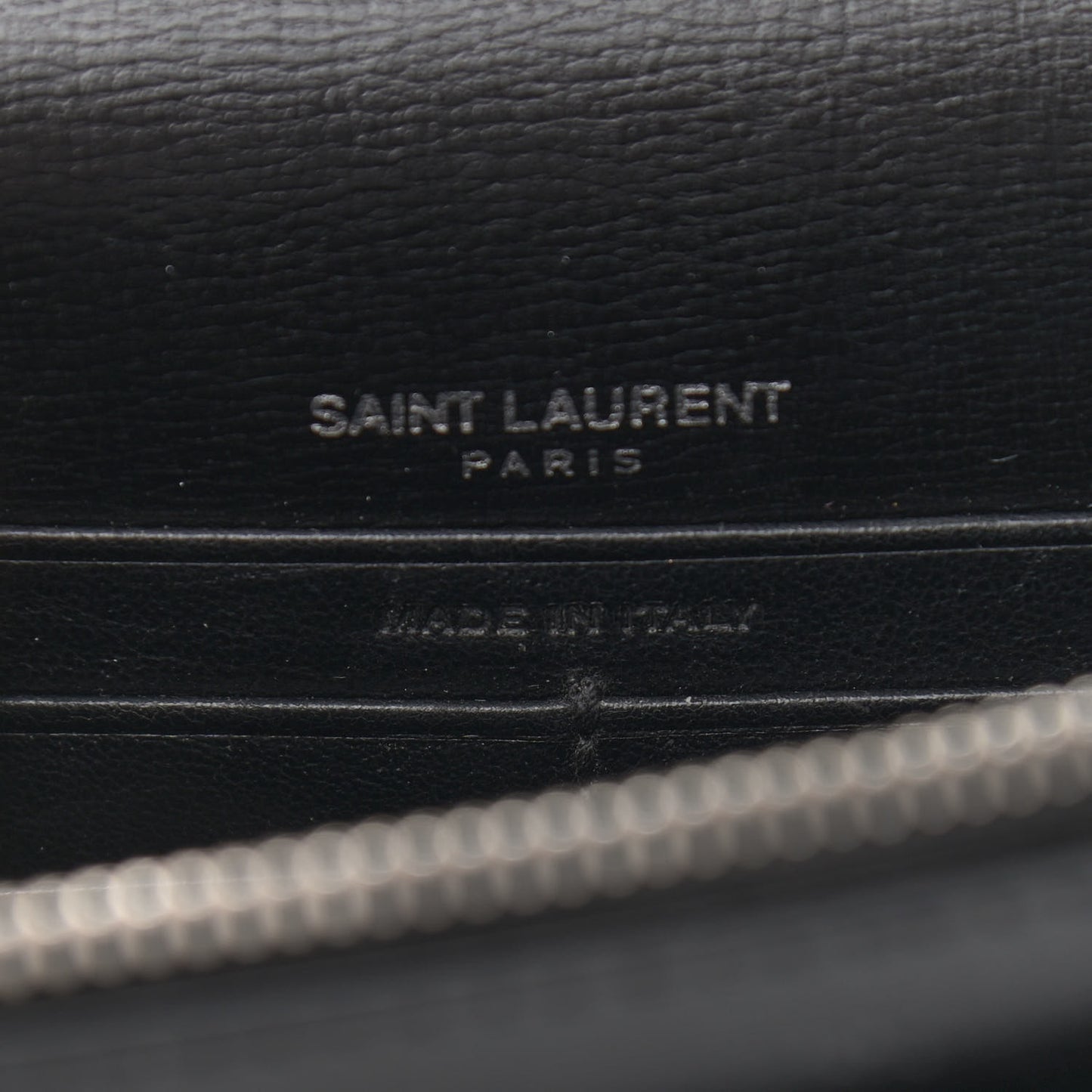 Calfskin Monogram Sunset Chain Wallet Black