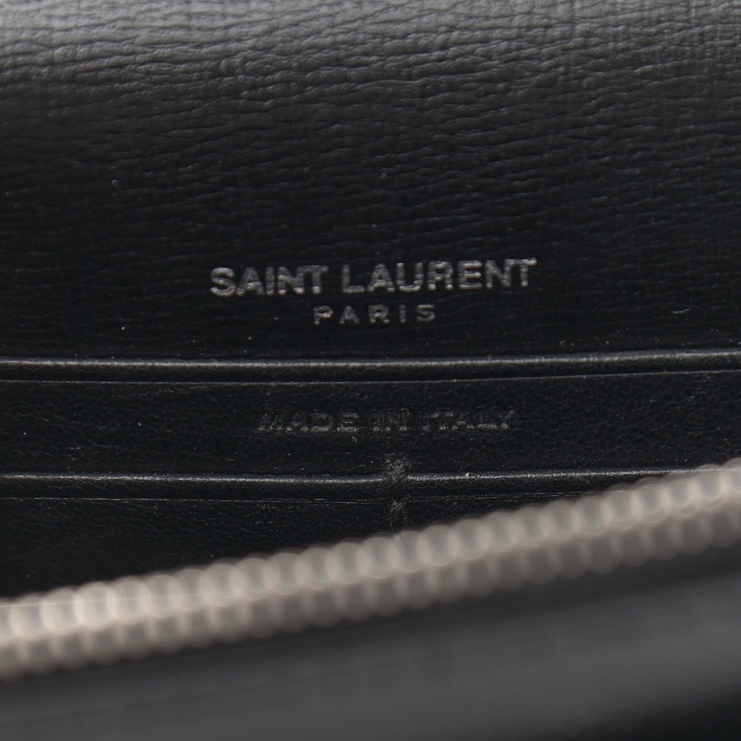 Saint Laurent Calfskin Monogram Sunset Chain Wallet Black 6 of 9