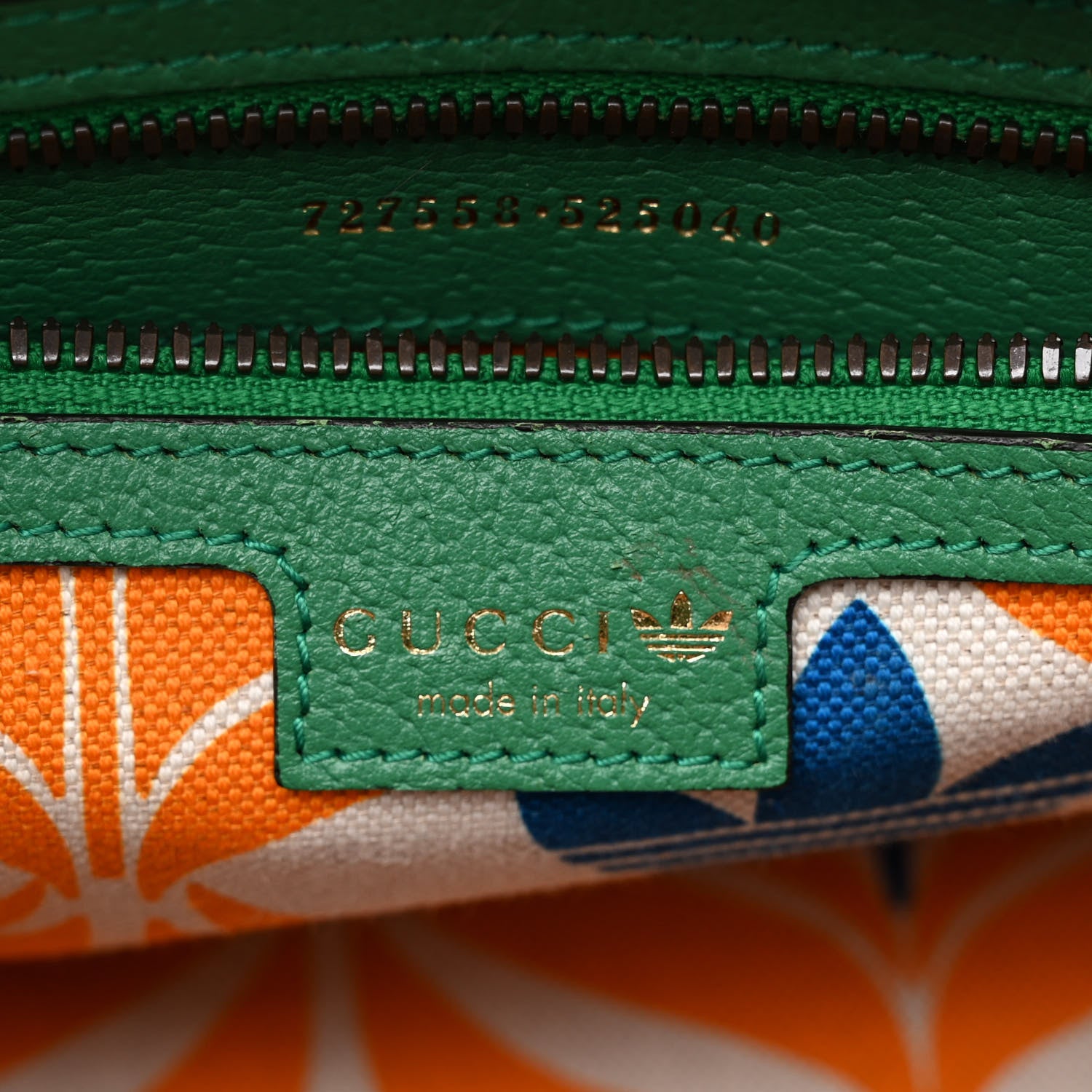 Gucci X ADIDAS Textured Dollar Calfskin Web Trefoil Logo Embossed Mini Bowling Bag New Shamarock Off White 6 of 13