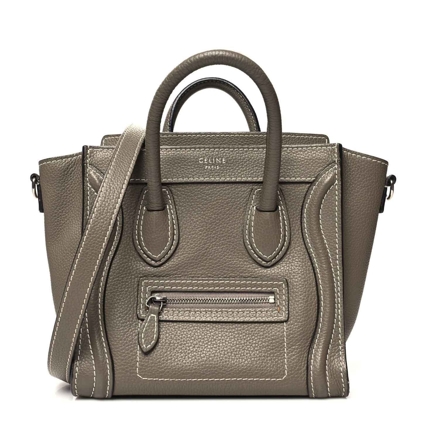 Drummed Calfskin Nano Luggage Souris