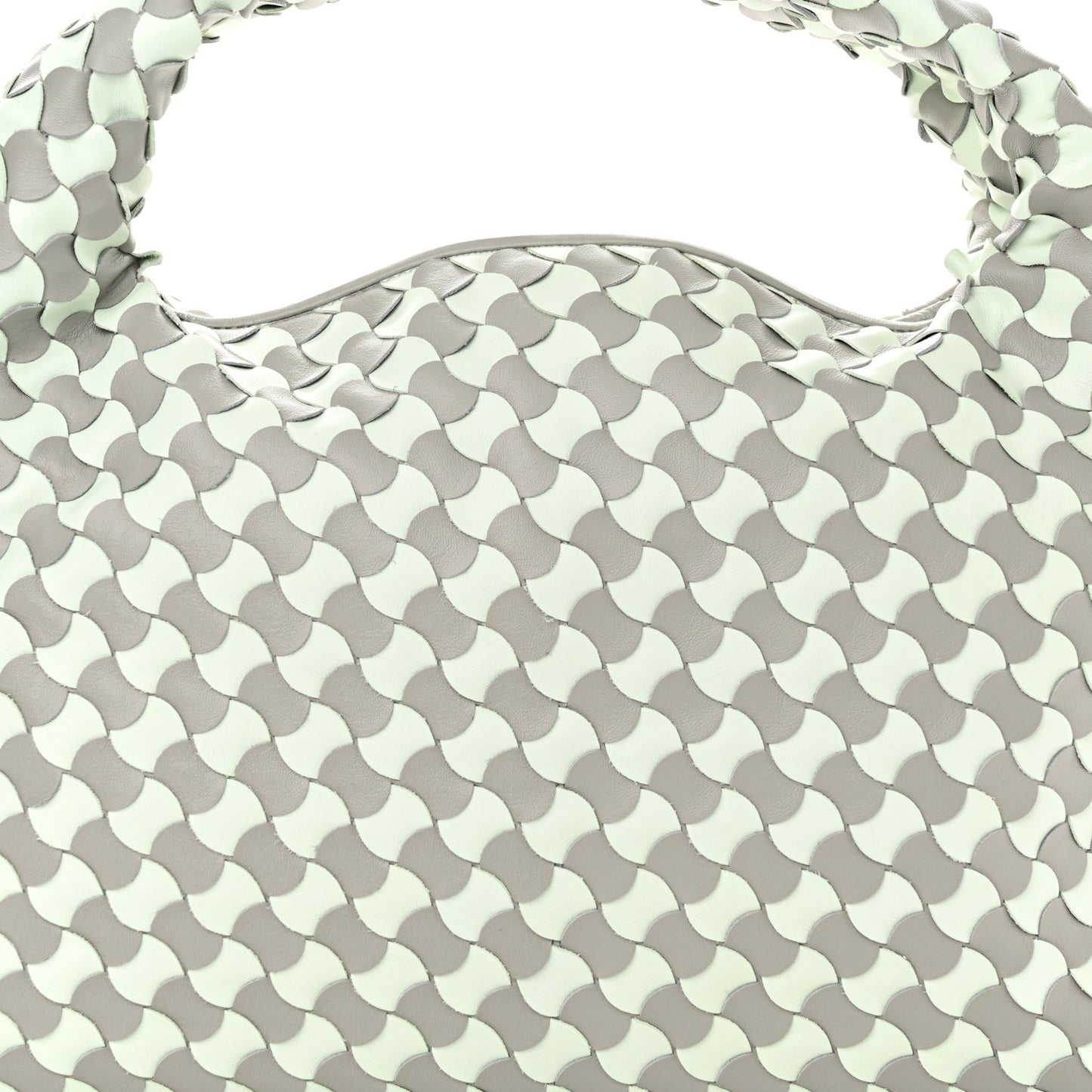 Calfskin Intrecciato Small Hop Agate Glacier