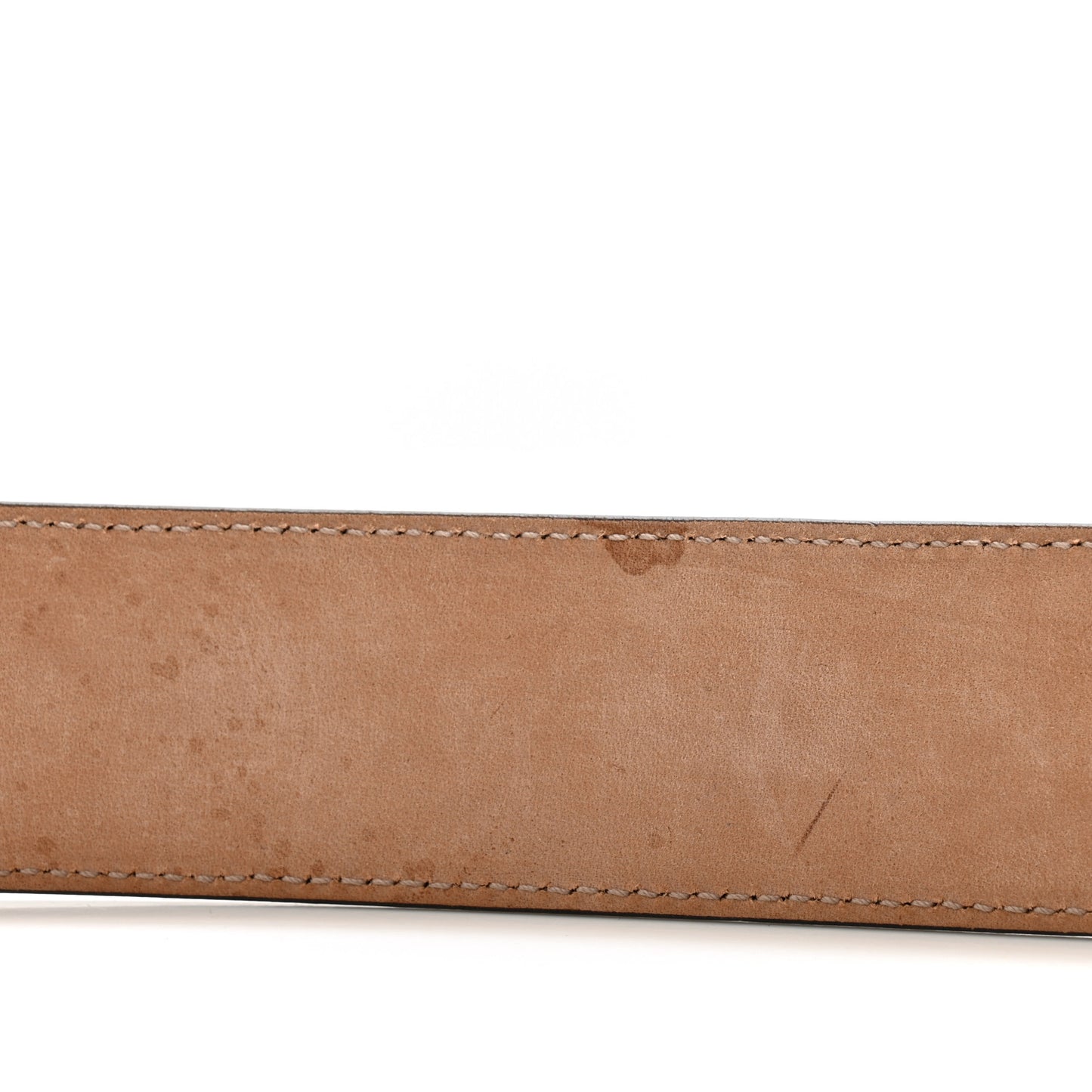 GG Supreme Monogram Selleria Calfskin Interlocking G 40mm Belt 80 32 Beige Ebony Cocoa
