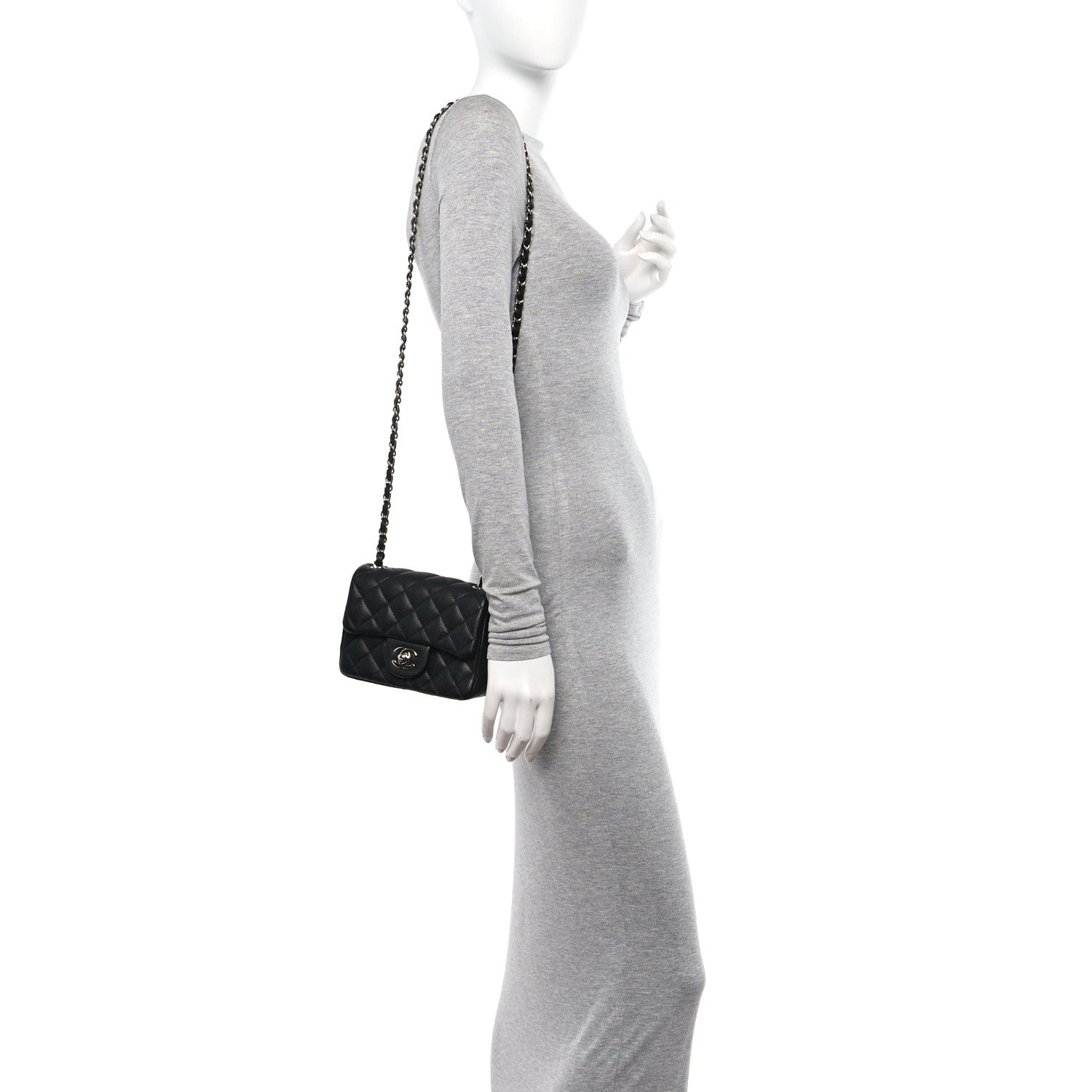 Chanel Caviar Quilted Mini Square Flap Black 3 of 10