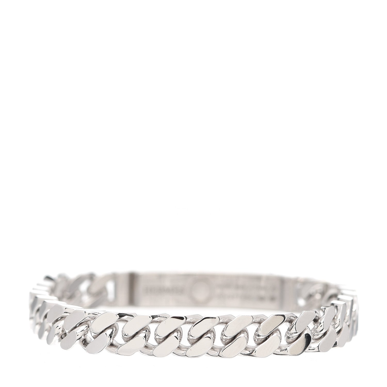 Hermes 18K White Gold Diamond TPM Kelly Gourmette Bracelet XS 3 of 5