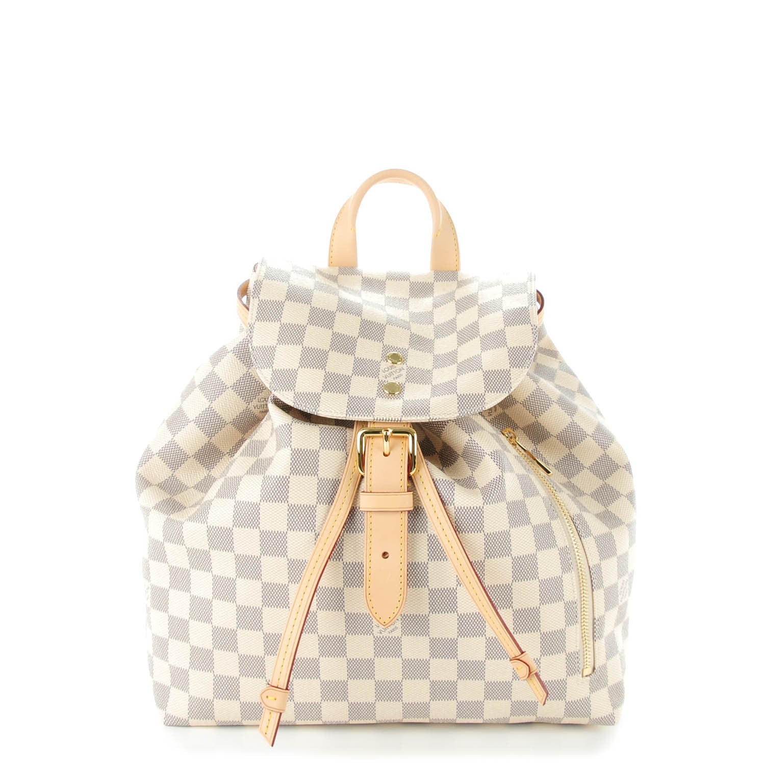 gold drips louis vuitton checkered backpack Louis Vuitton Damier Azur Sperone Backpack 135688 – FASHIONPHILE