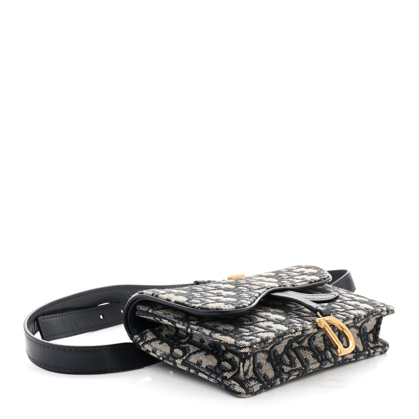 Oblique Saddle Belt Bag Blue