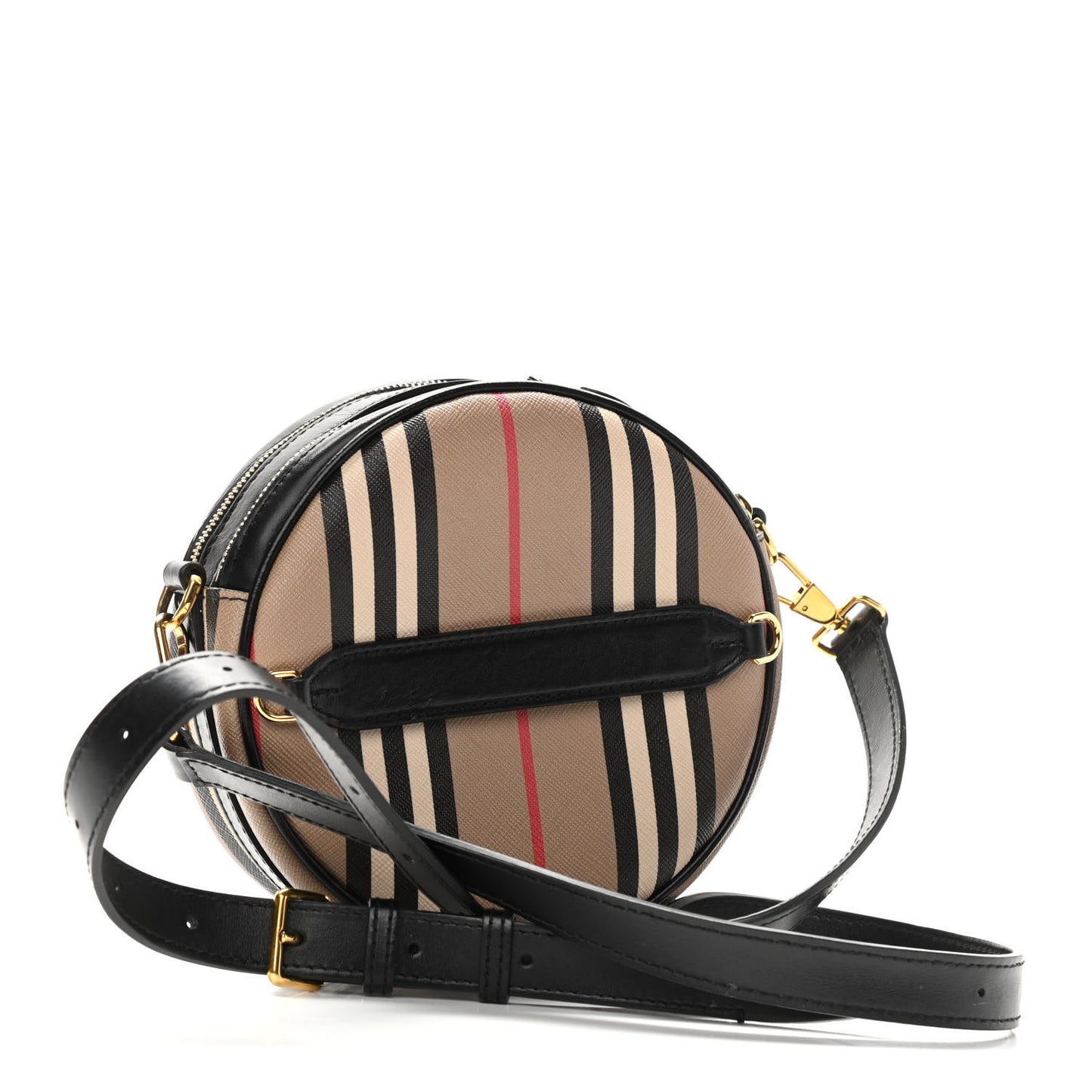 E-Canvas Calfskin Icon Stripe Louise Bag Archive Beige