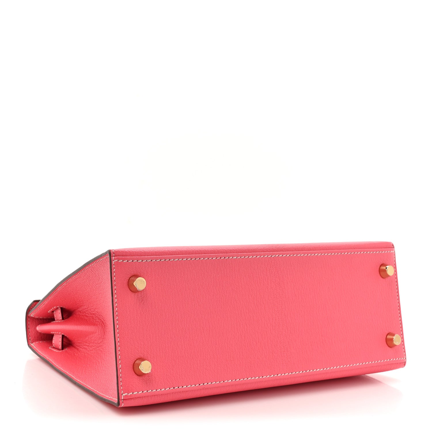 Hermes Chevre Mysore Horseshoe Kelly Sellier 25 Rose Lipstick Gris Pale 4 of 13