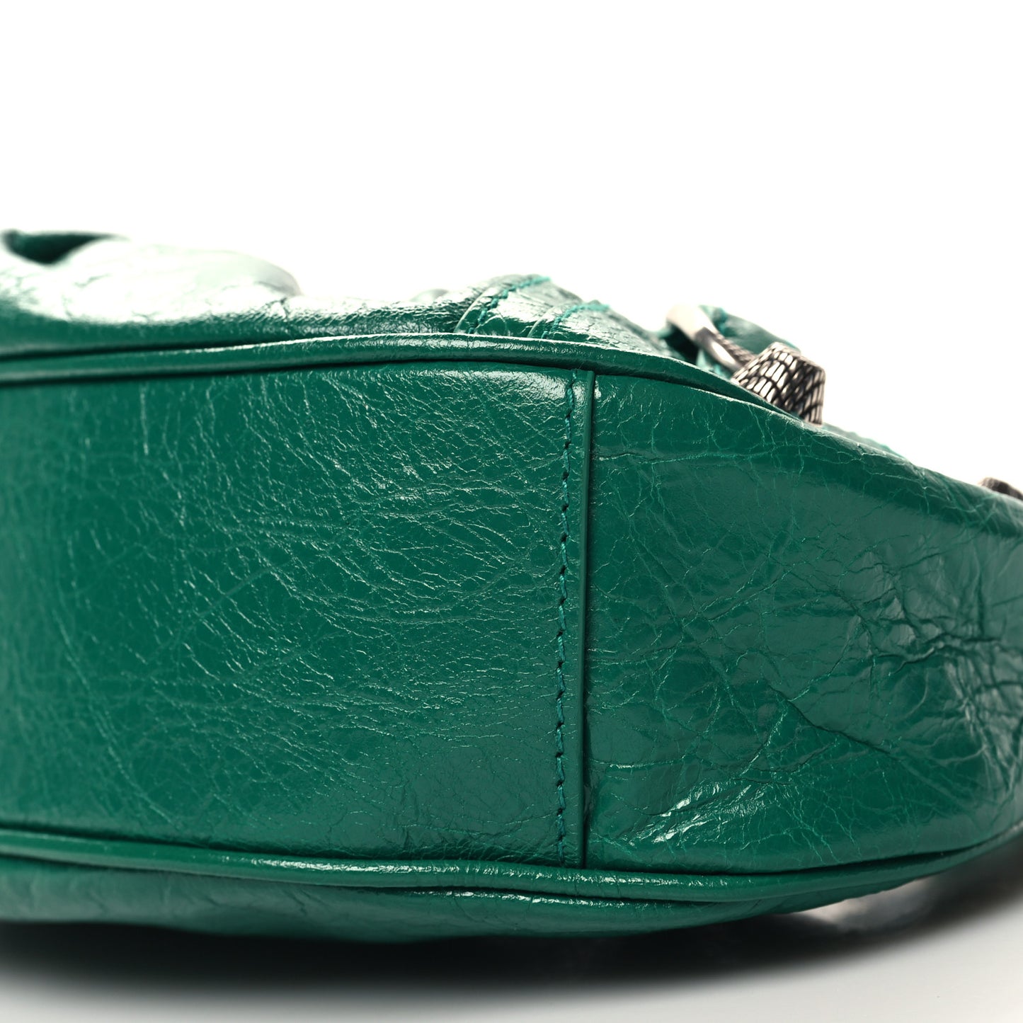 Agneau Arena Le Cagole Shoulder Bag XS Jade