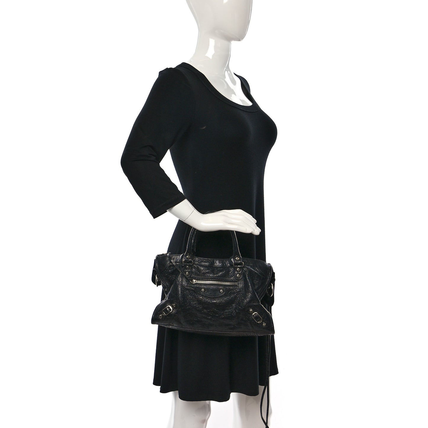 Agneau Classic Silver Hardware S City Black