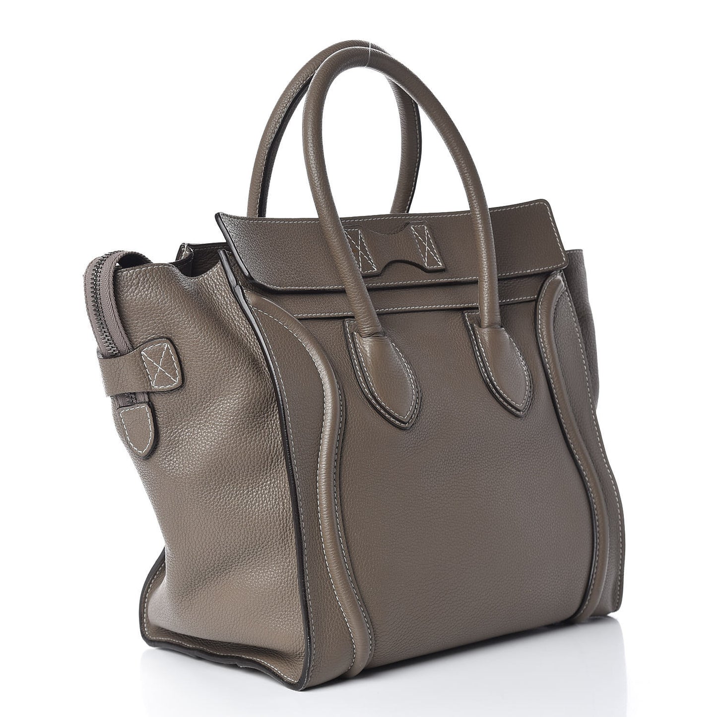 Drummed Calfskin Mini Luggage Souris