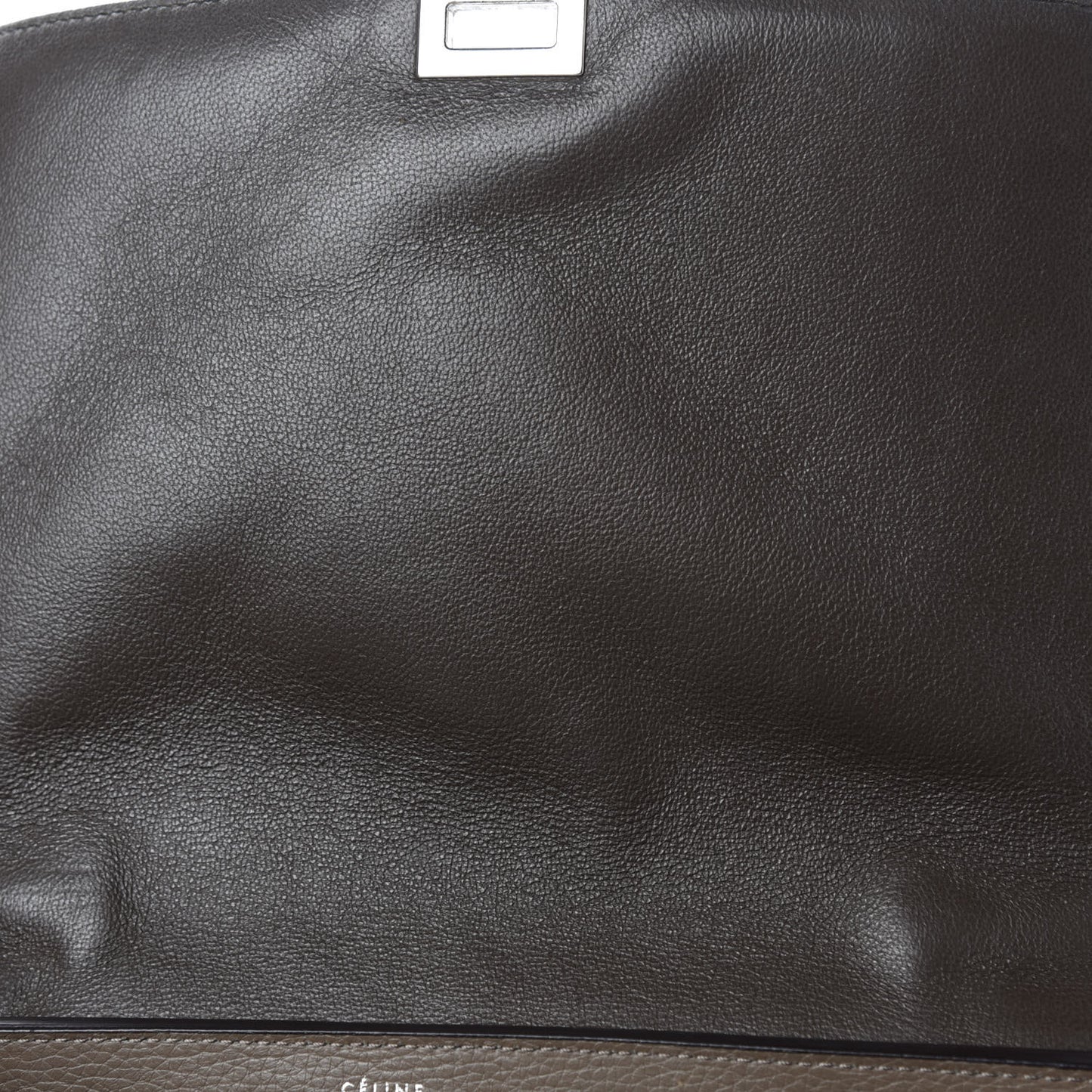 Drummed Calfskin Suede Small Trapeze Taupe