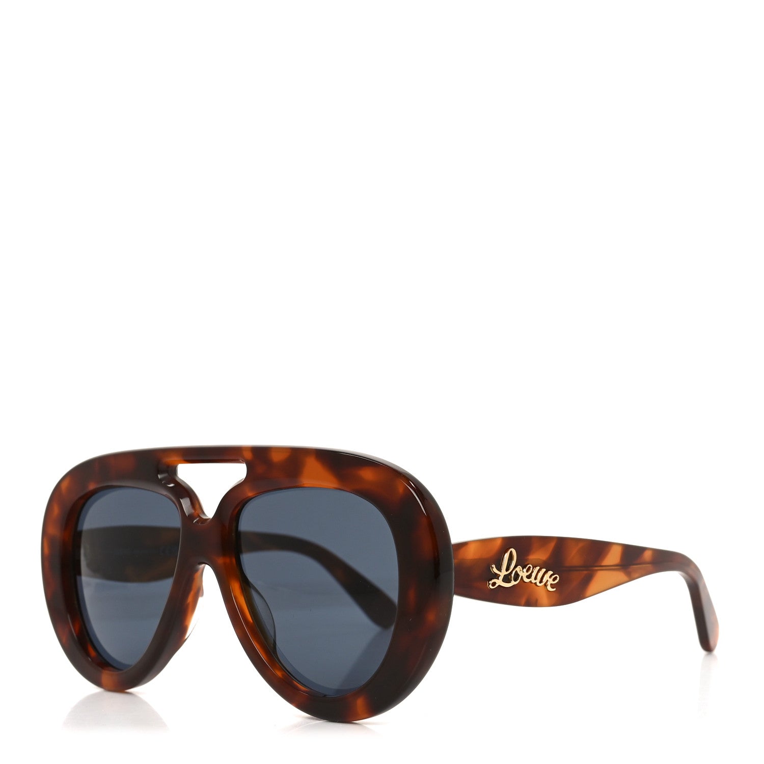 Loewe Acetate Curvy Aviator Sunglasses LW40144U Tortoise 1810645