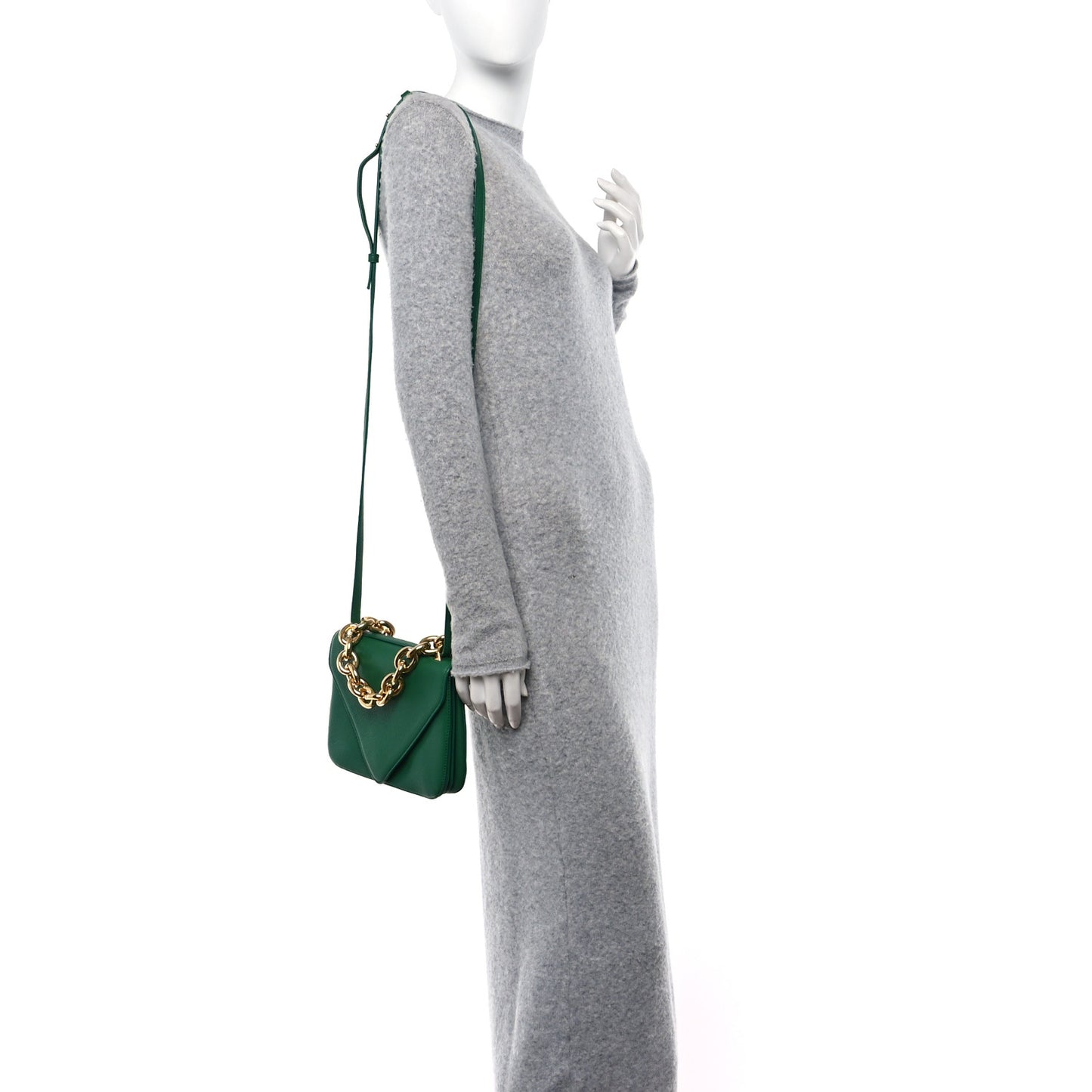 BOTTEGA VENETA Calfskin Mount Envelope Bag Jungle