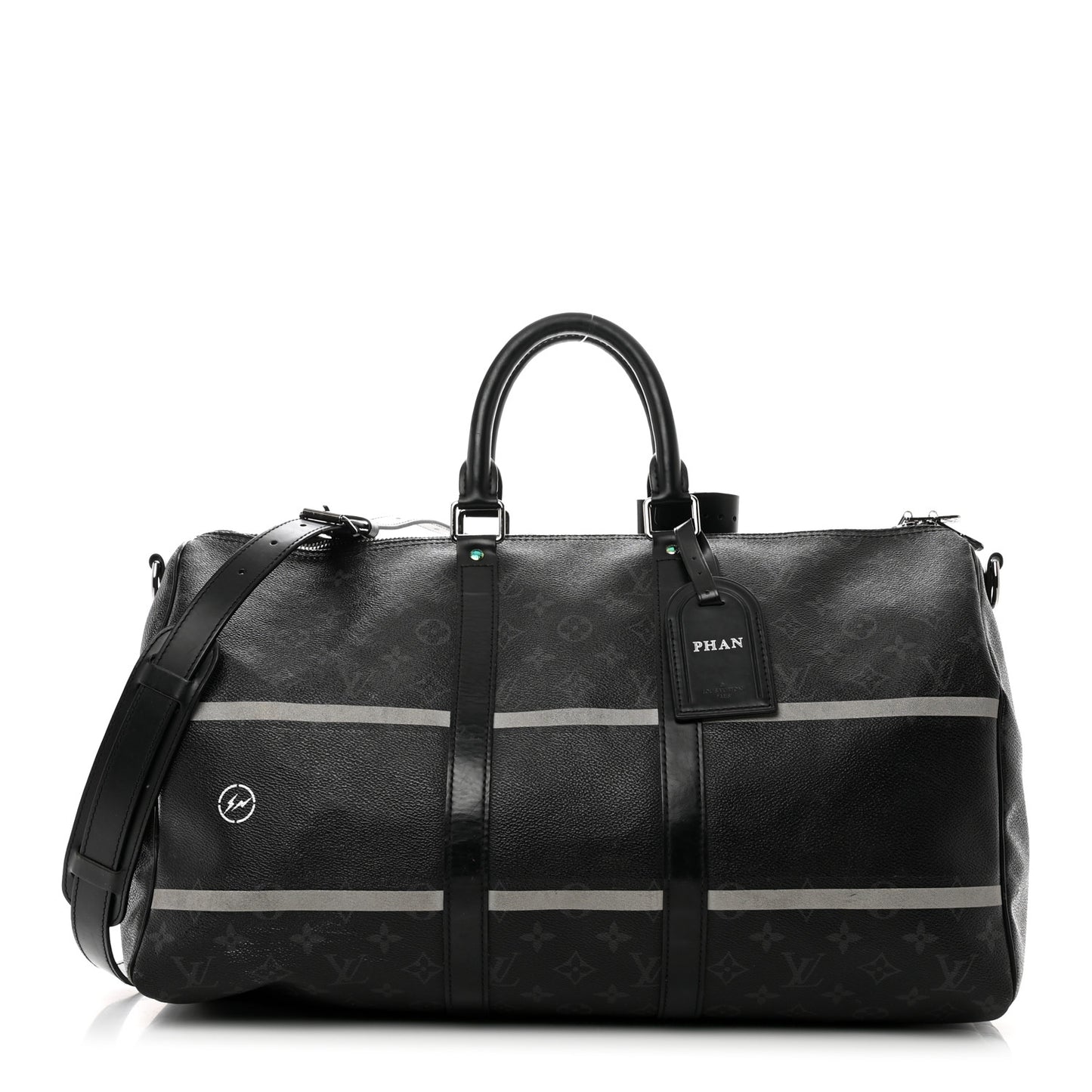 X FUJIWARA Monogram Eclipse Flash Fragment Keepall Bandouliere 45