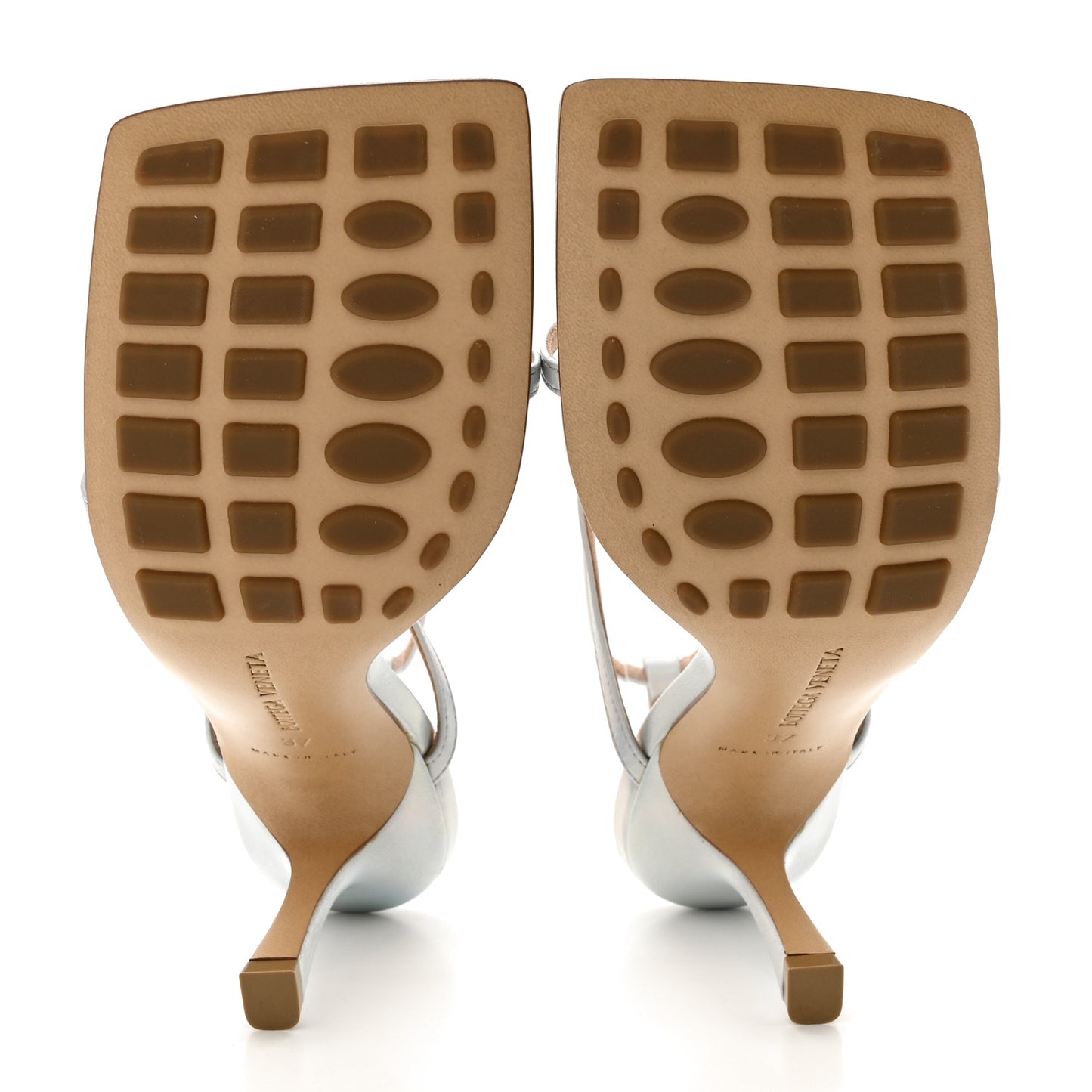 Laser Nappa Stretch Multi Strap 90mm Sandals 37 Moon Drop