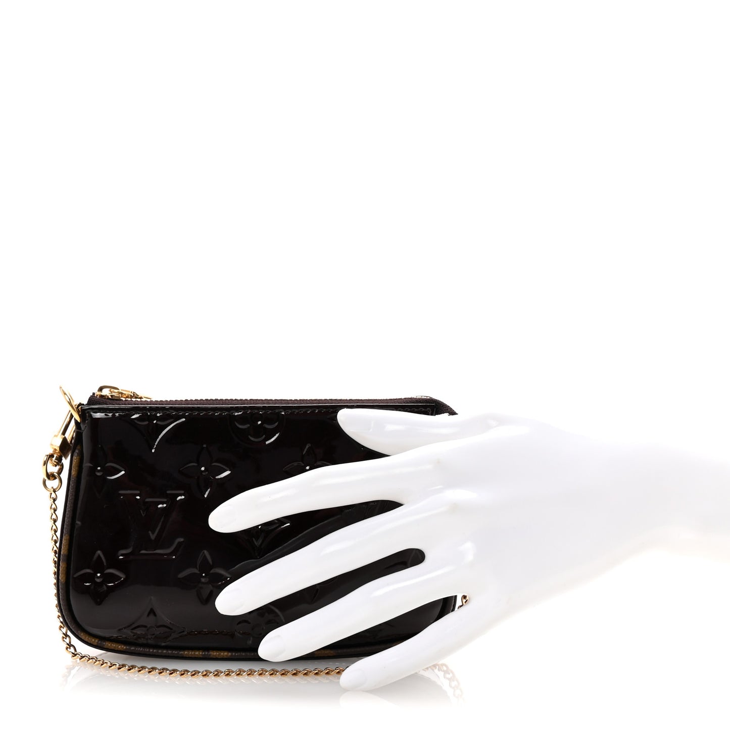 Vernis Monogram Mini Pochette Accessories Amarante