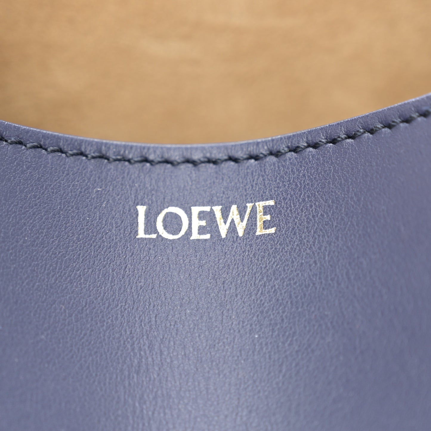 Shiny Calfskin Mini Puzzle Fold Tote Navy