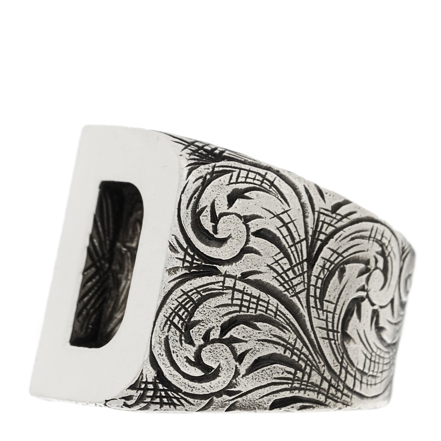 Sterling Silver Letter D Ring 57 8