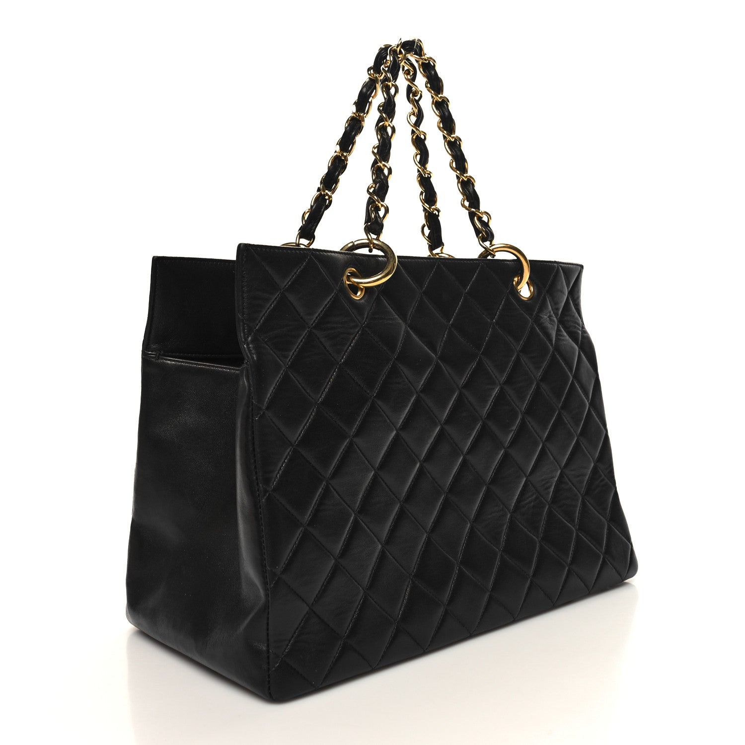 Chanel Lambskin Quilted Timeless CC Tote Black 3 of 14