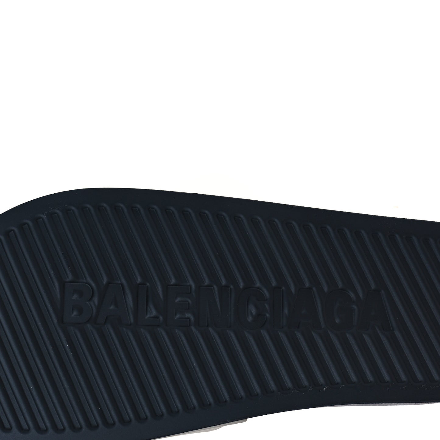 Rubber Womens Logo Pool Slide Sandals 37 Black Grey