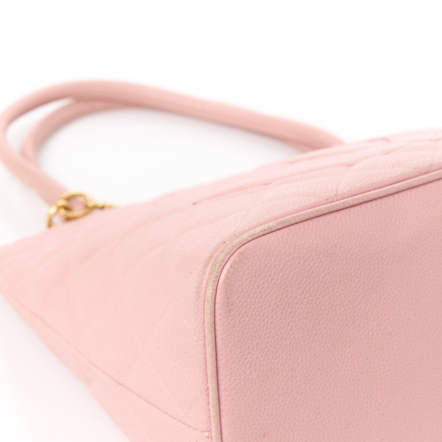 Caviar Quilted Medallion Tote Light Pink