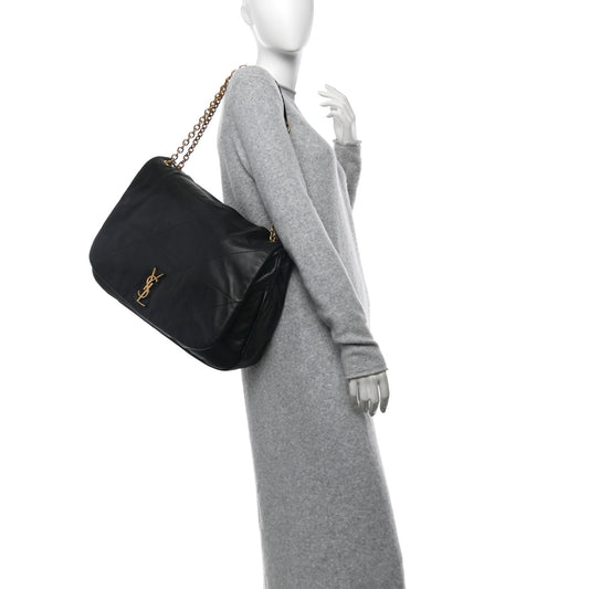 Lambskin Matelasse Monogram Large Jamie 4.3 Black