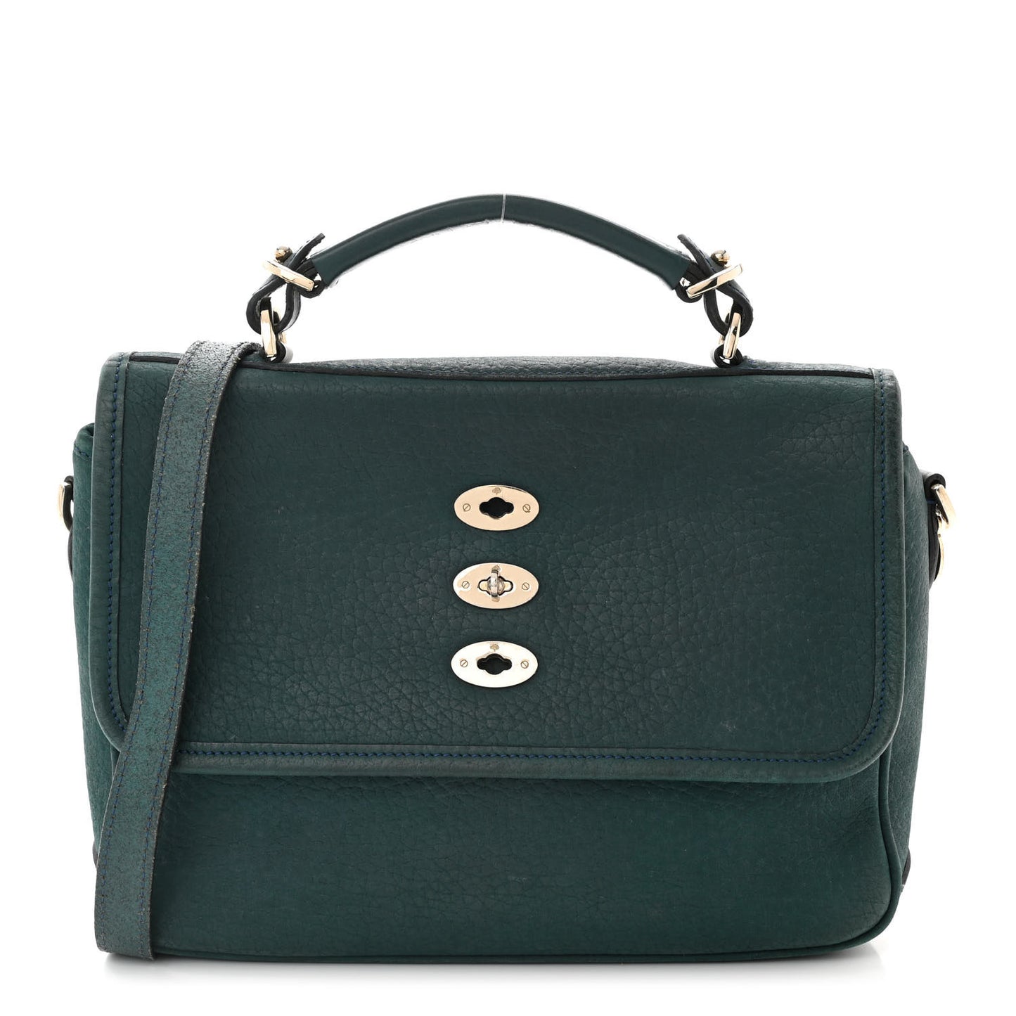 Shrunken Calfskin Medium Bryn Petrol