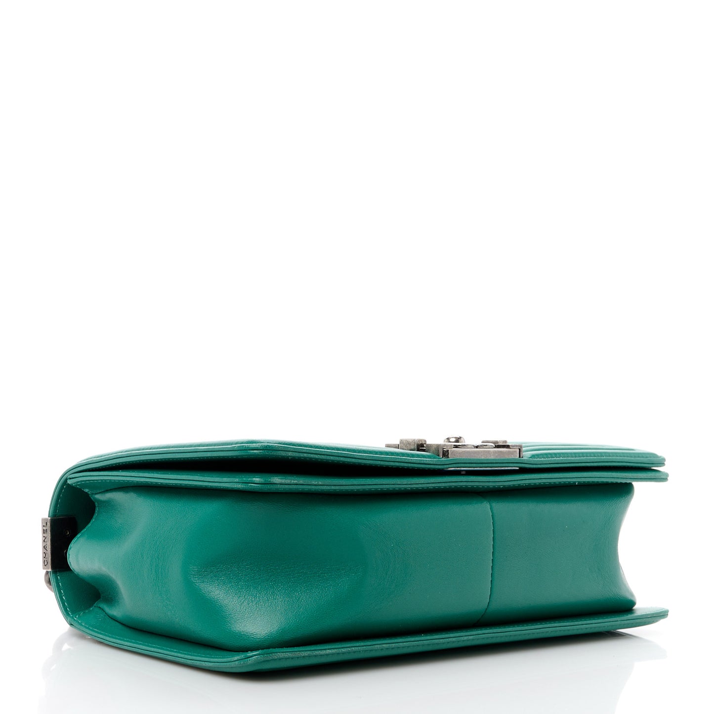 Lambskin Quilted Medium Boy Flap Green