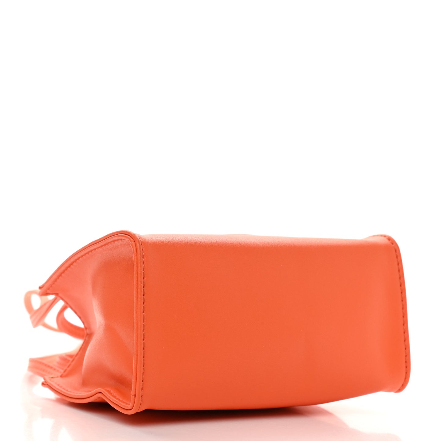 Vegan Leather Small Shopping Bag Orange