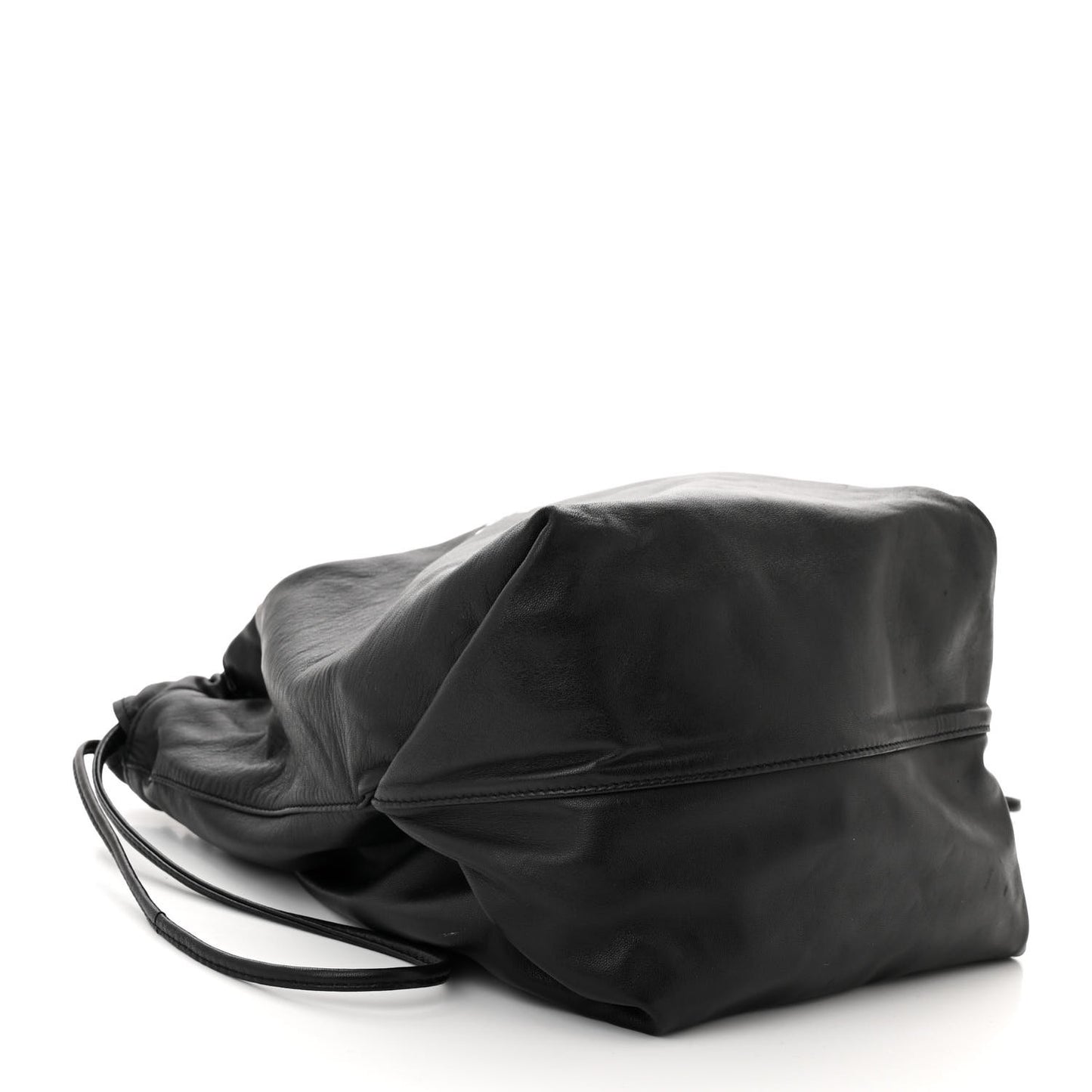 Lambskin Teddy Drawstring Bag Black
