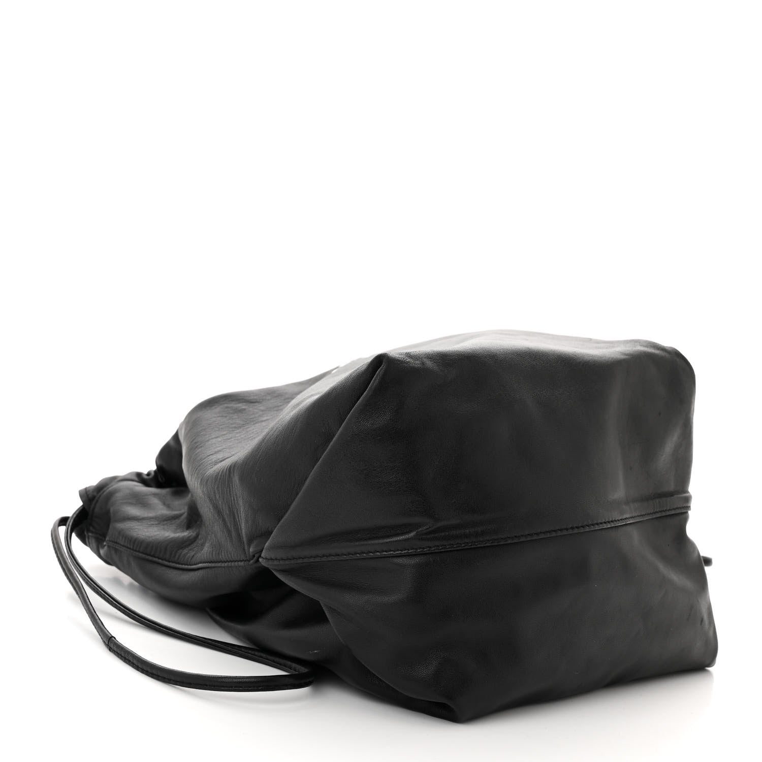 Saint Laurent Lambskin Teddy Drawstring Bag Black 4 of 9