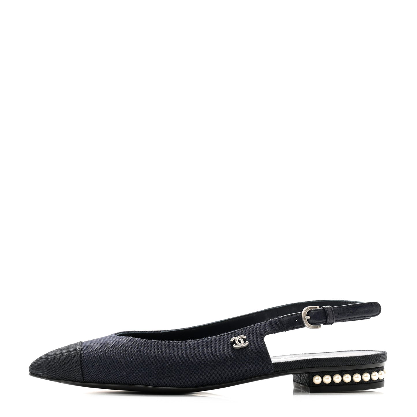 Denim Pearl Cap Toe CC Slingback 36