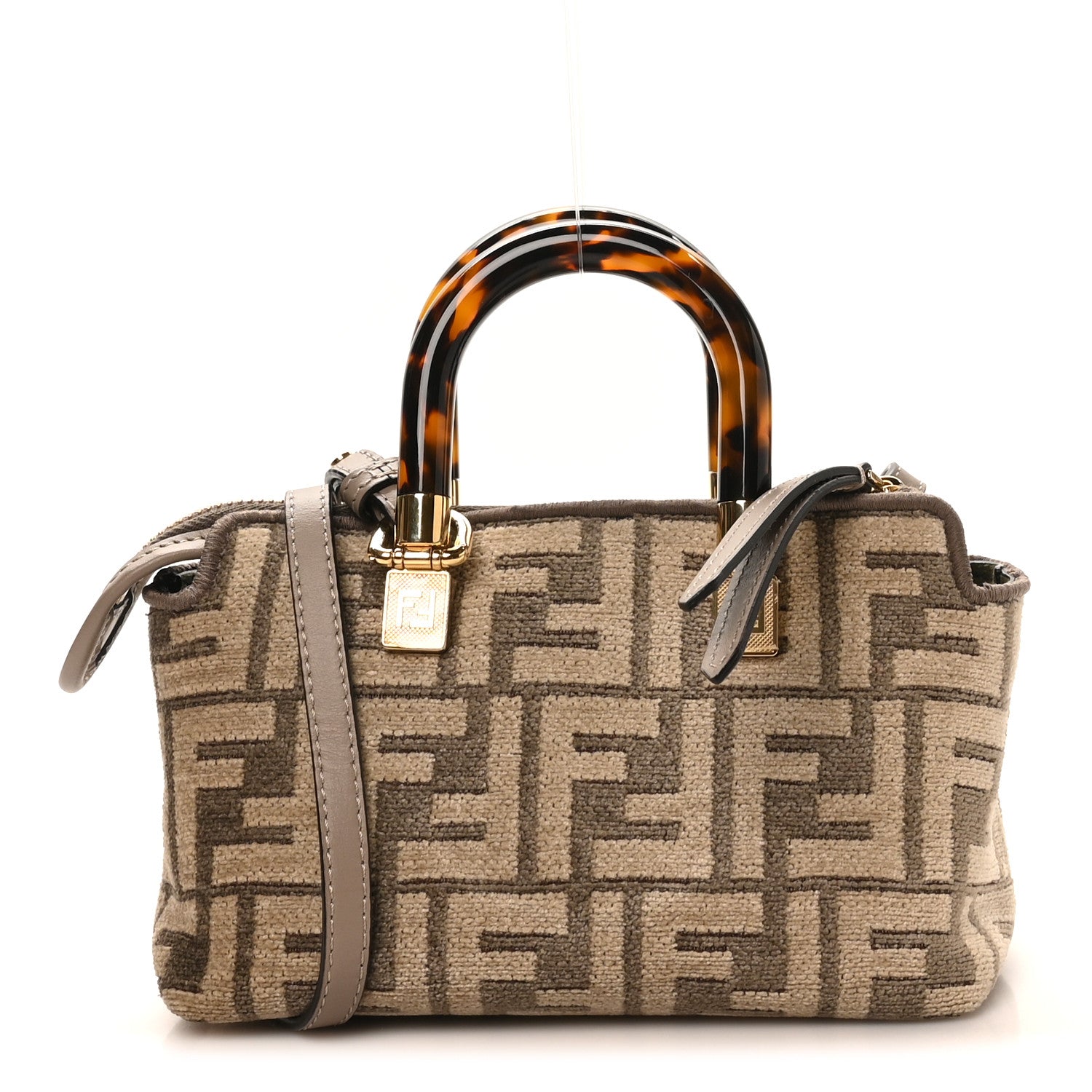 Fendi Chenille Vitello King Plexiglass FF Mini By The Way Top