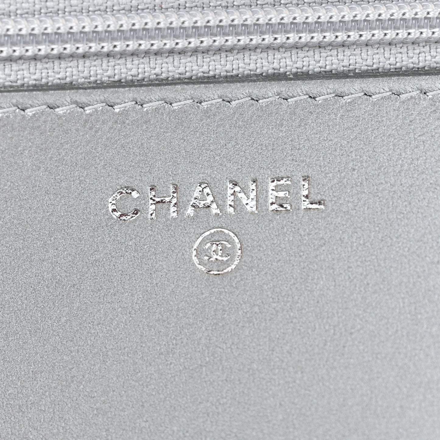 Lizard Calfskin Boy Wallet on Chain WOC Black Silver