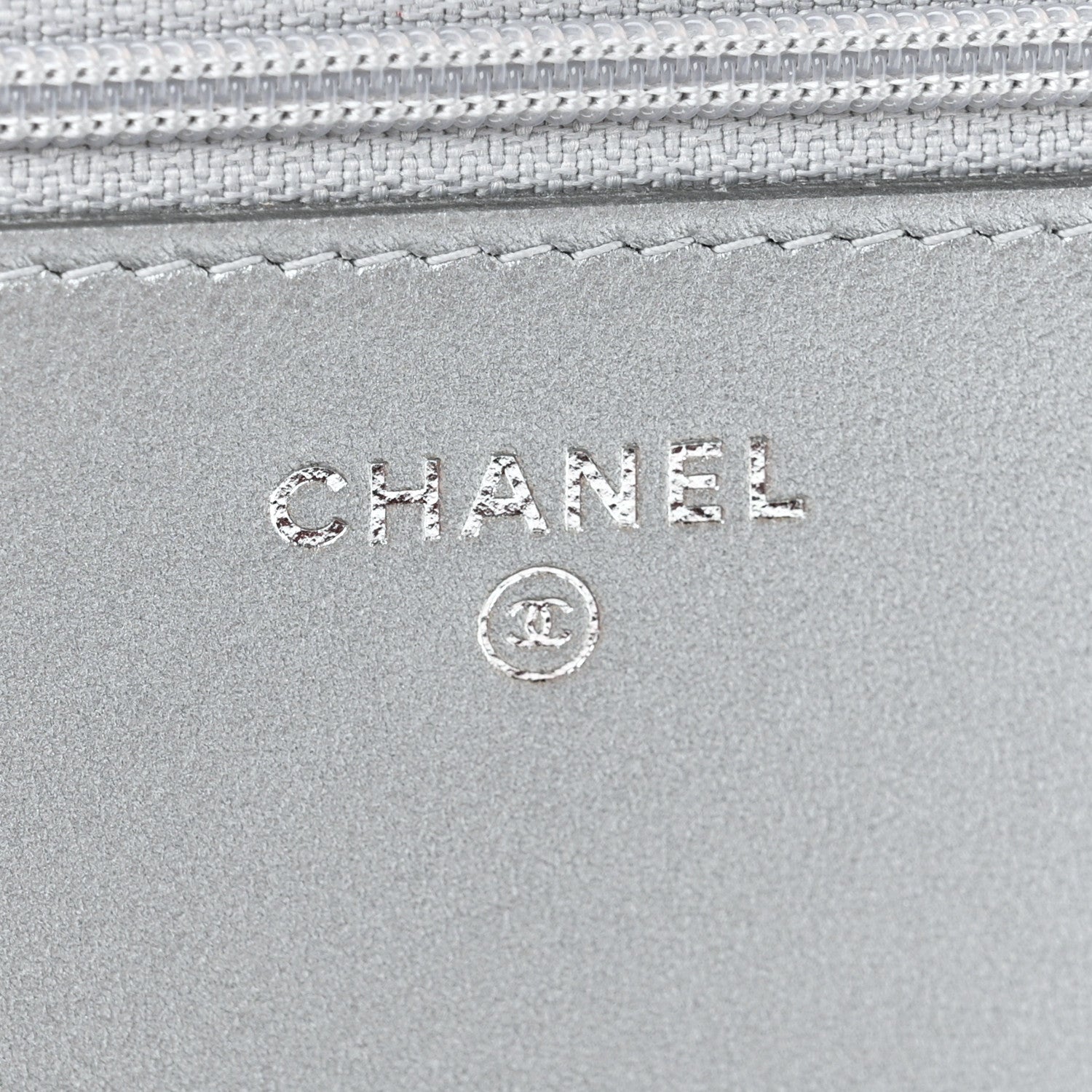 Chanel Lizard Calfskin Boy Wallet on Chain WOC Black Silver 6 of 12