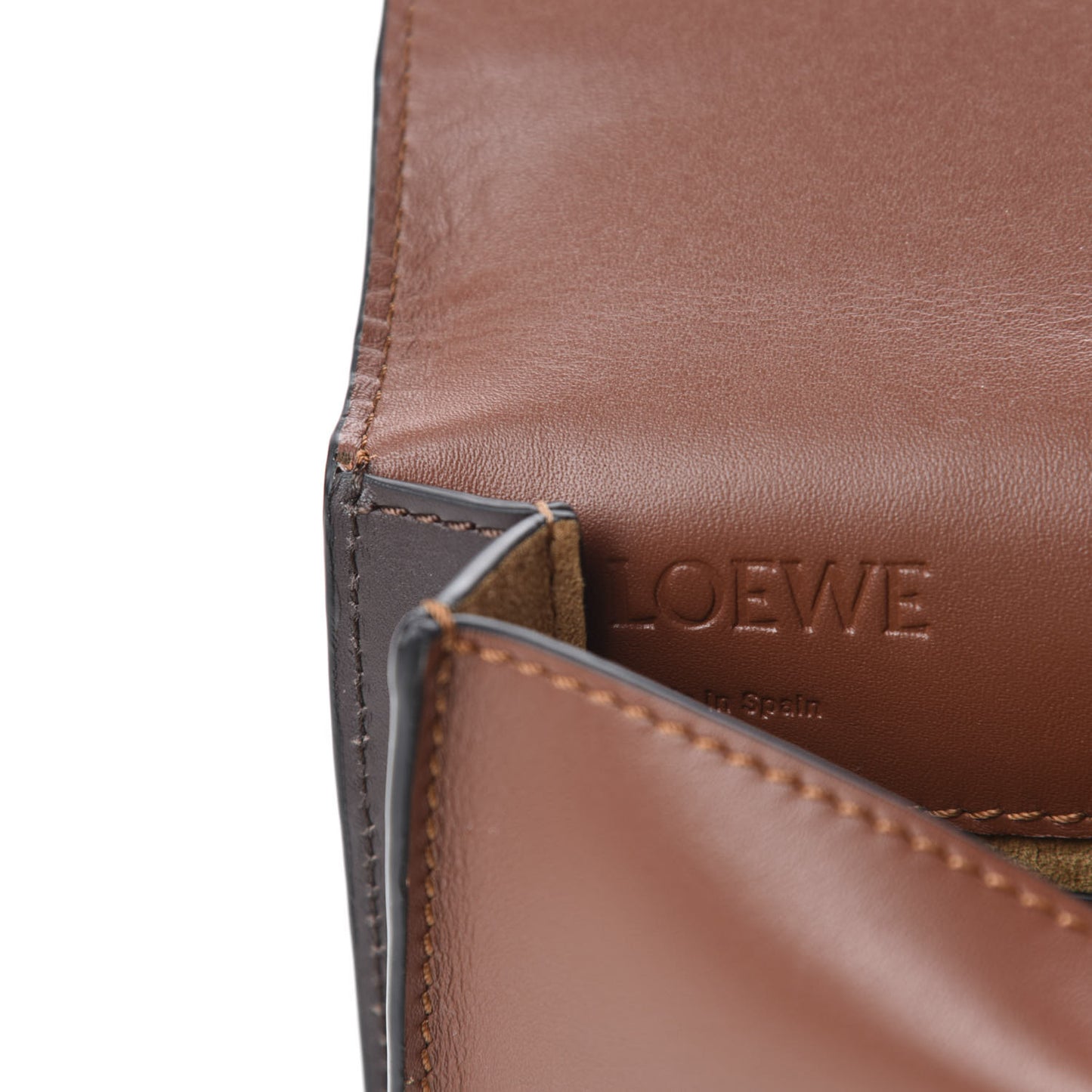 Smooth Calfskin Gusset Flat Crossbody Cognac