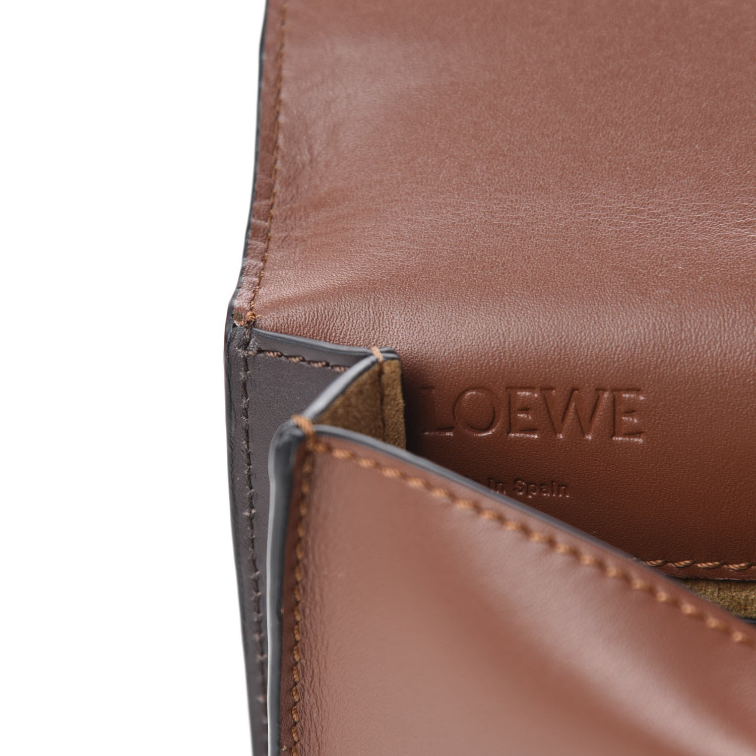 Loewe Smooth Calfskin Gusset Flat Crossbody Cognac 8 of 9