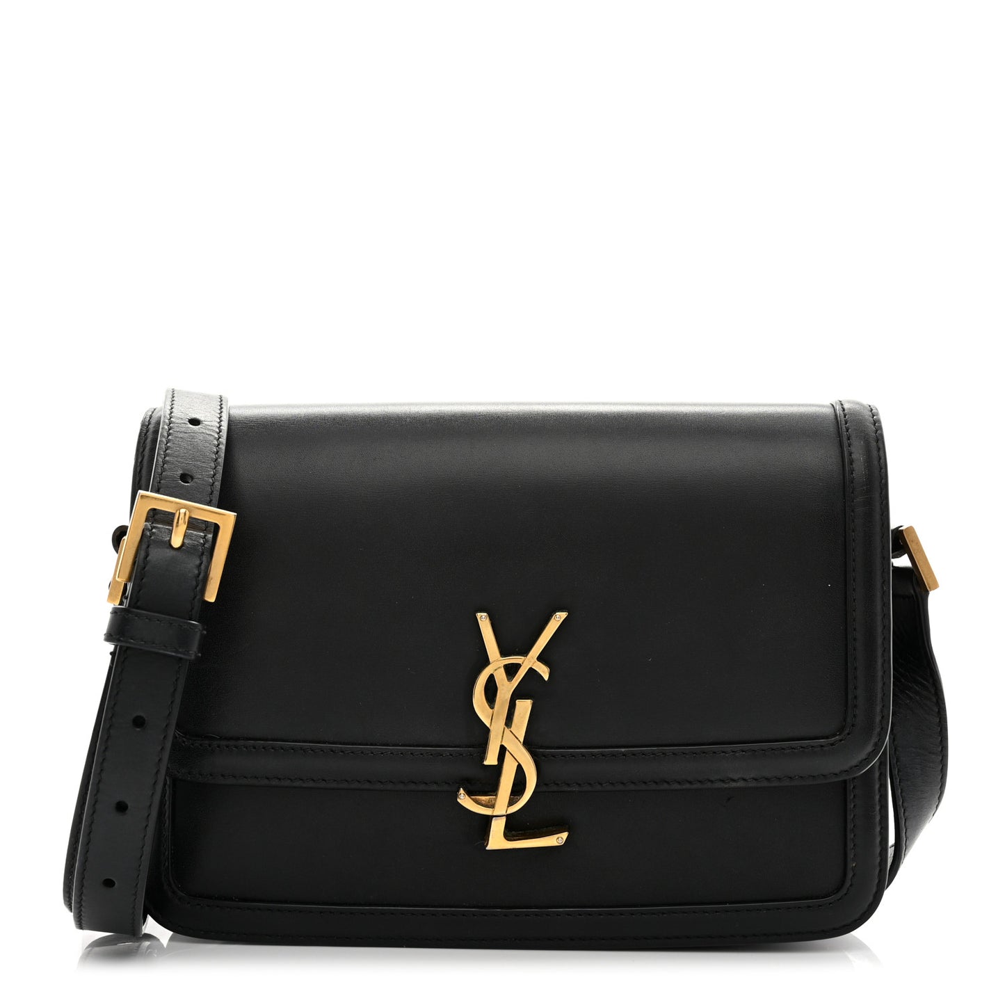 Box Calfskin Monogram Medium Solferino Satchel Black