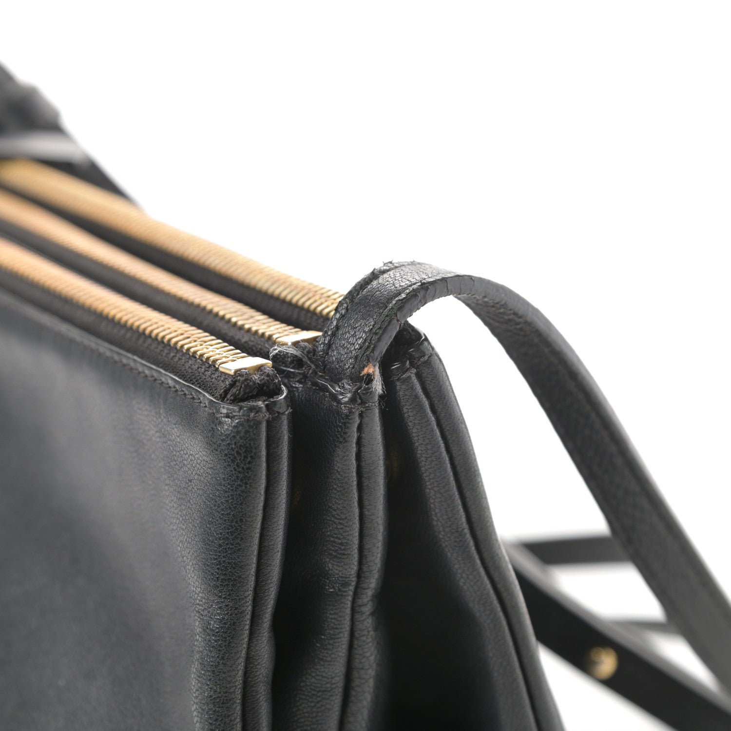 Celine Lambskin Small Trio Crossbody Bag Black 13 of 16