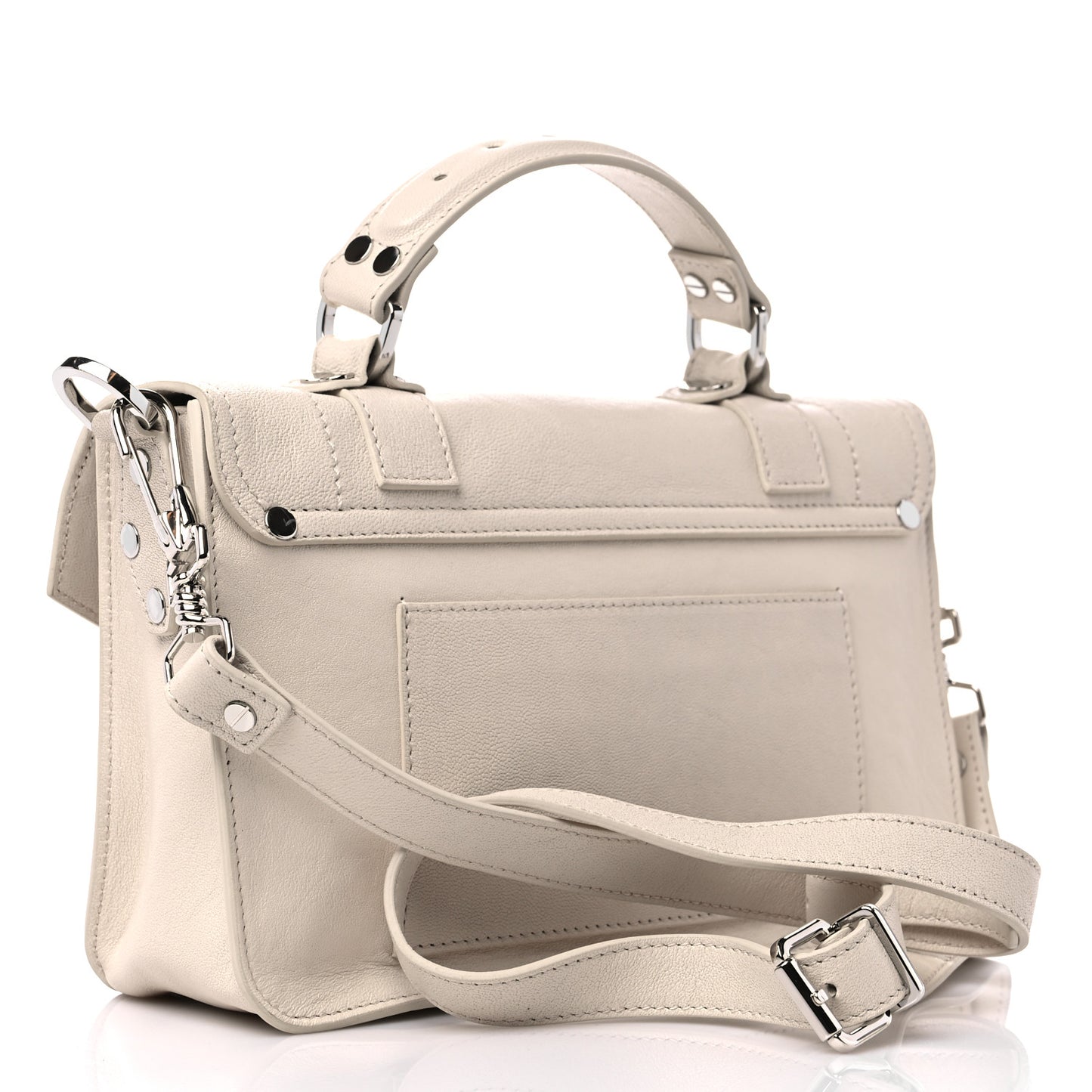 Lambskin Tiny PS1 Satchel White