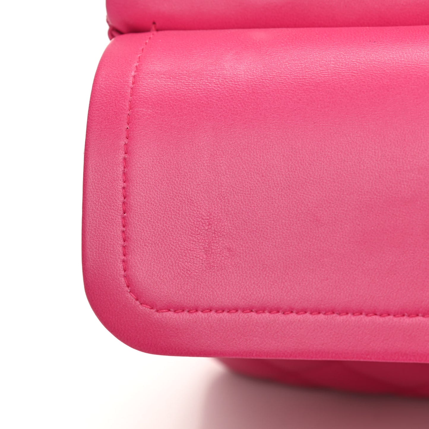Lambskin Quilted Medium Double Flap Pink