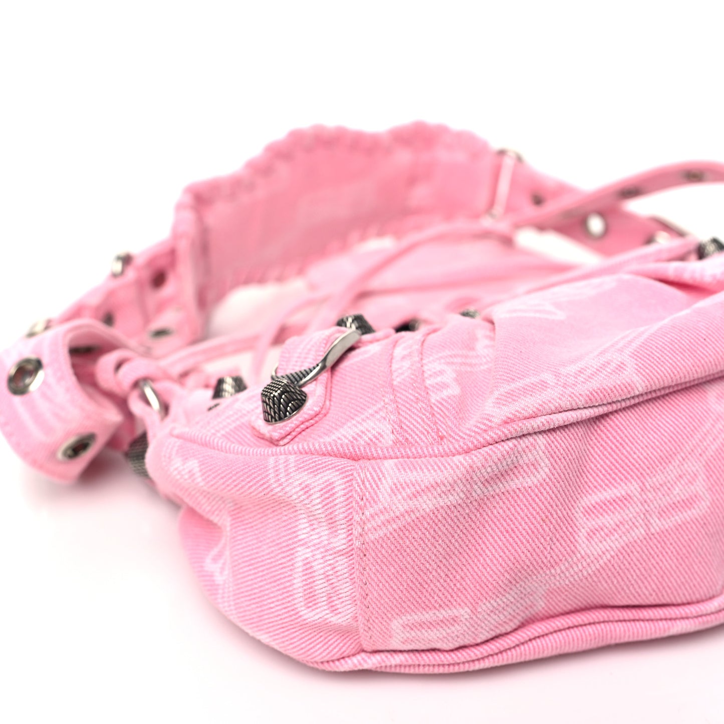 Denim BB Monogram Le Cagole Shoulder Bag XS Pink