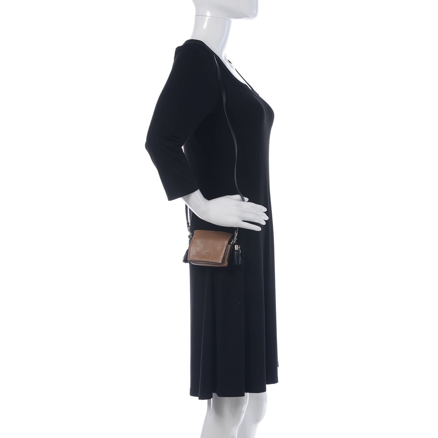 Loewe Calfskin Micro Flamenco Shoulder Bag Mink 2 of 8